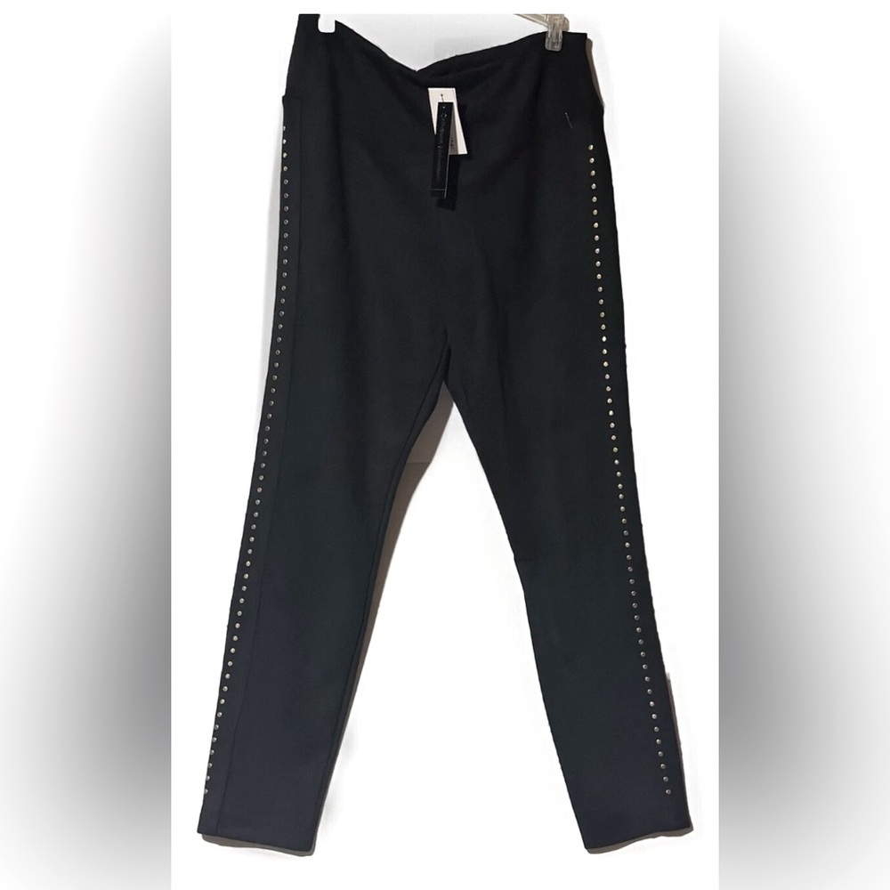 Catherine Malandrino Women’s Black Suede Studded Leggings - Size L